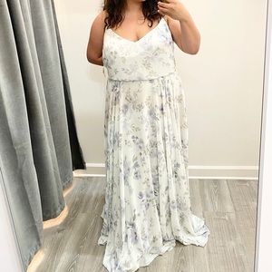 Jenny Yoo Inesse Print Bridesmaid Event Dress Meadow Cloud Painted Petals Print